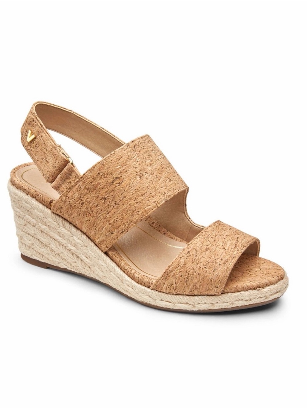 NWOT Vionic Brooke Cork Wedge Sandals, Size 10 Wide Width